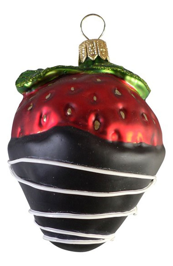 chocolate strawberry ornament