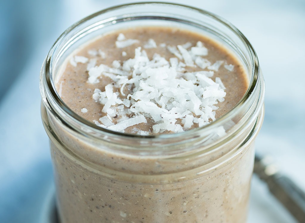 coconut flakes in smoothie