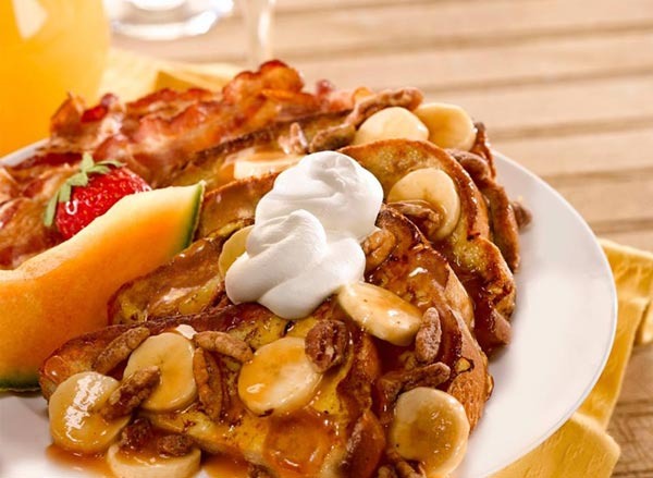 o'charley's bananas foster french toast with ham