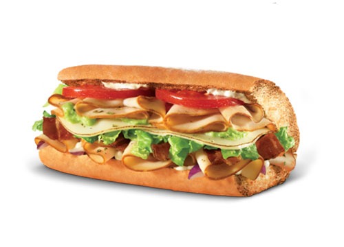 quiznos turkey bacon guacamole sandwich