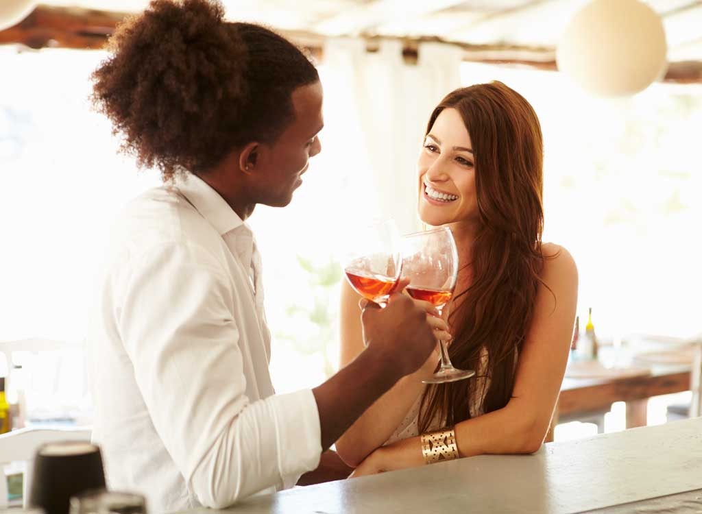 couple drinking wine