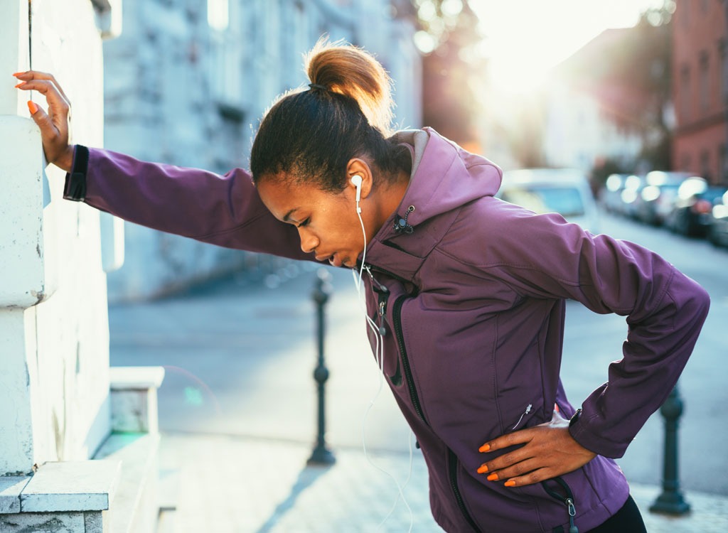 woman after run