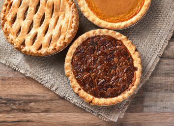 Frozen pies pecan pumpkin apple