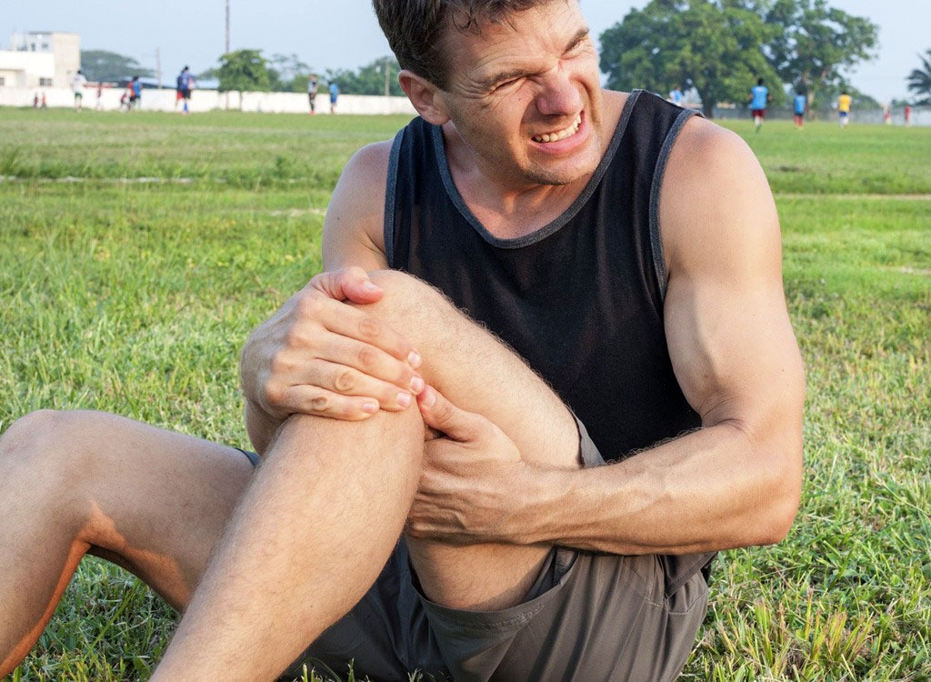 Man with knee pain possible broken bone