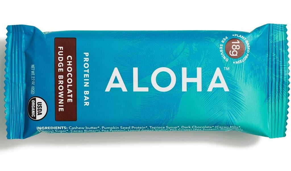 aloha chocolate fudge brownie protein bar