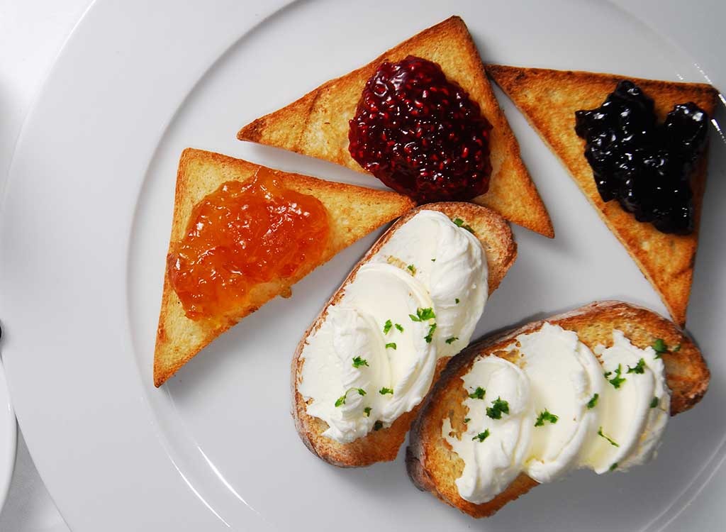 Ricotta and jam