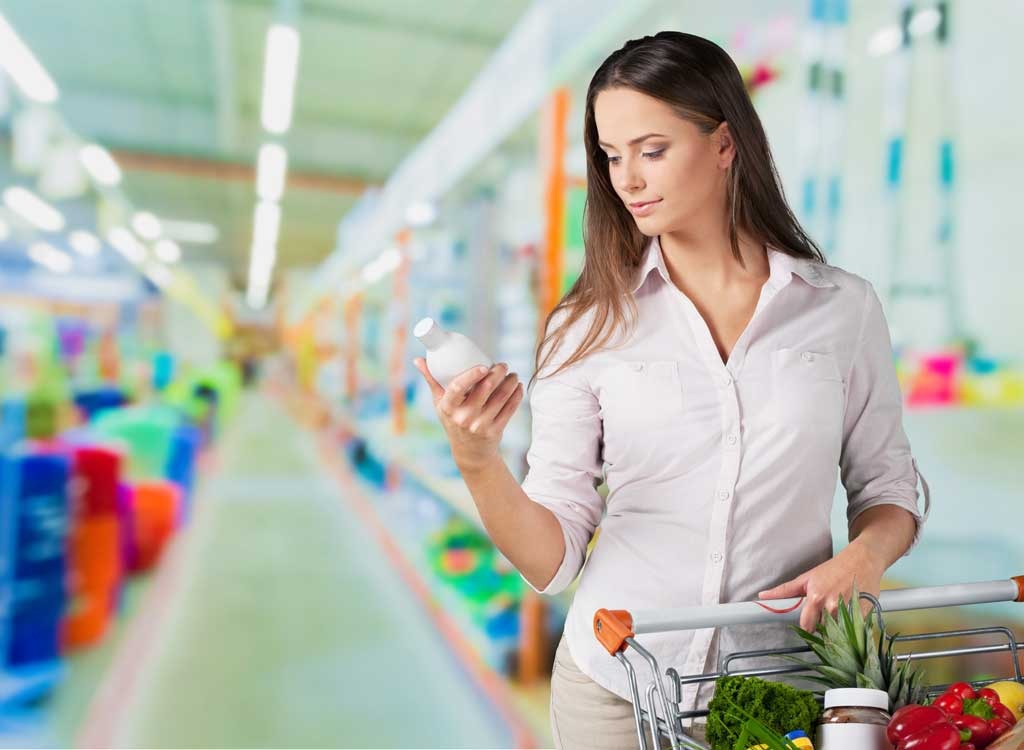 Woman grocery shopping