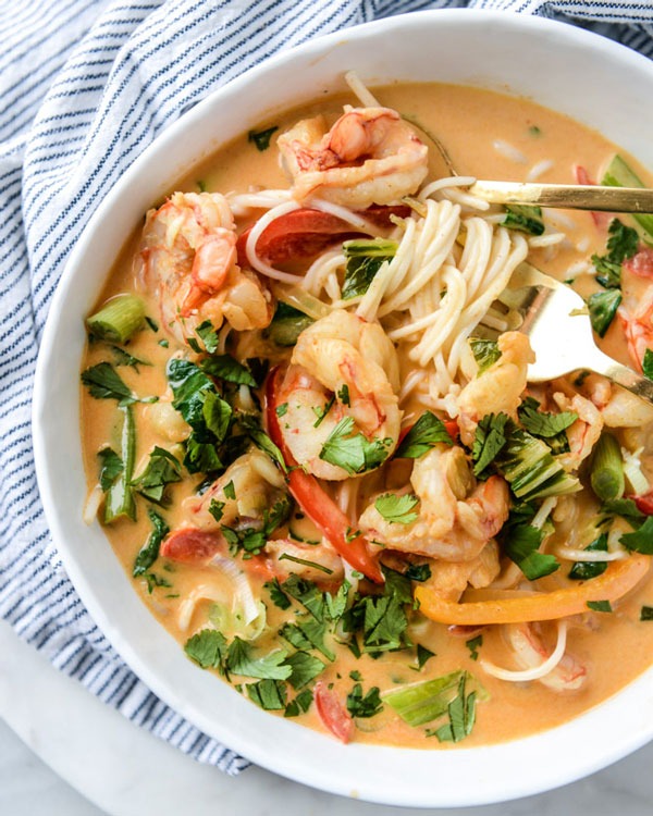 Shrimp recipes thai coconut curry shrimp noodle bowls