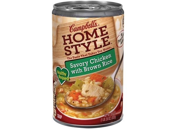 campbells healthy request savory chicken with brown rice soup