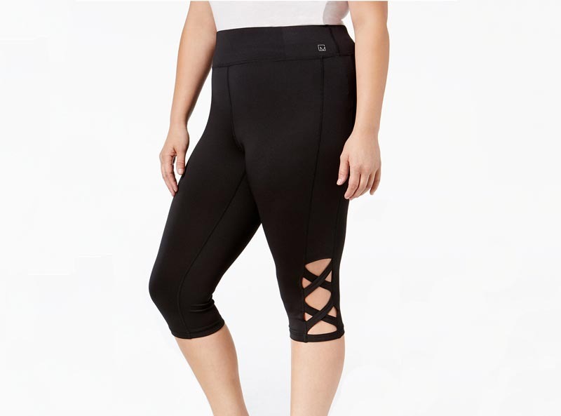 material girl active crisscross capri leggings