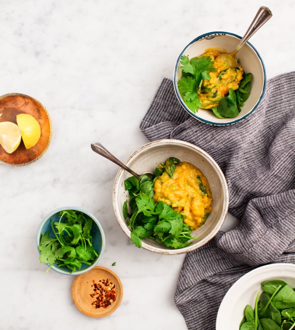 Curried Red Lentil Sweet Potato Stew