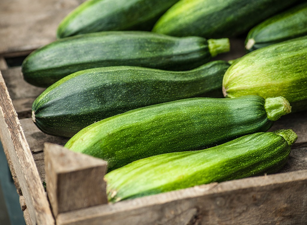 carton of raw zucchini