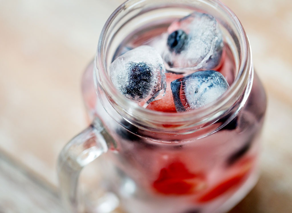 frozen berry ice cube