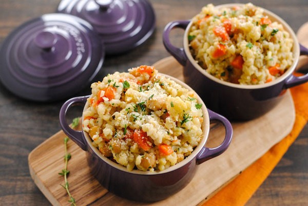 Surprising Chickpea Recipes Slow Cooker Barley and Chickpea Risotto