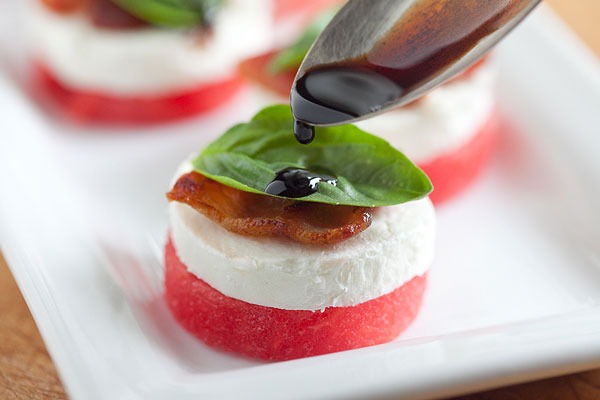 Watermelon and Goat Cheese Bites