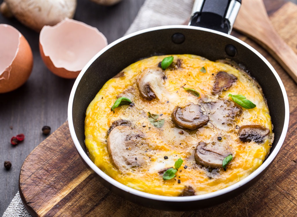 omlette mushrooms