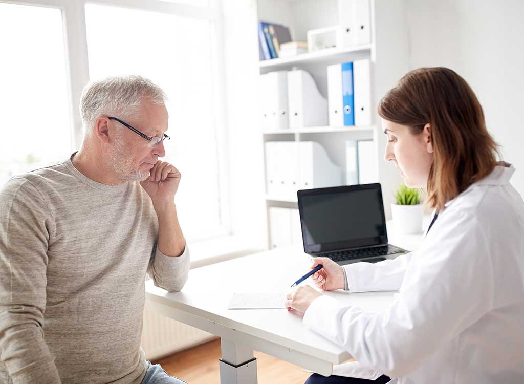 Man at doctor