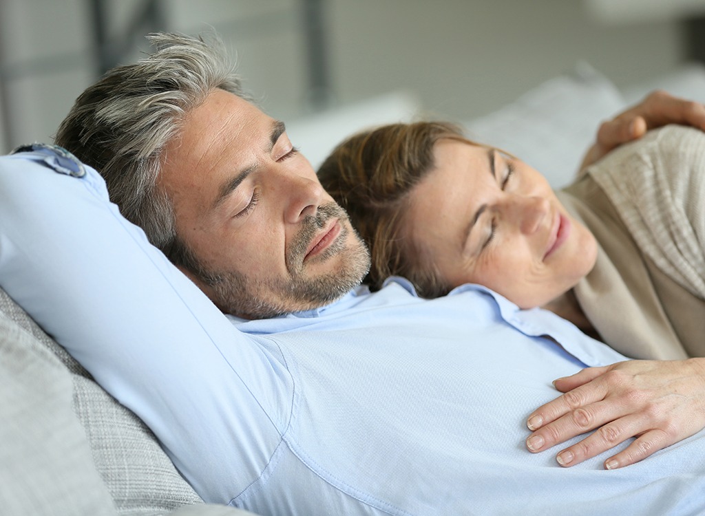 Older couple sleeping