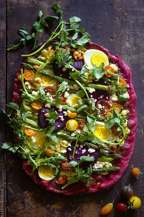 Flourless pizza beets