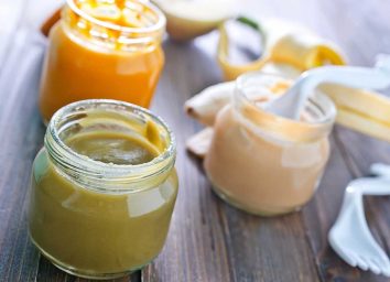 baby food in glass jars