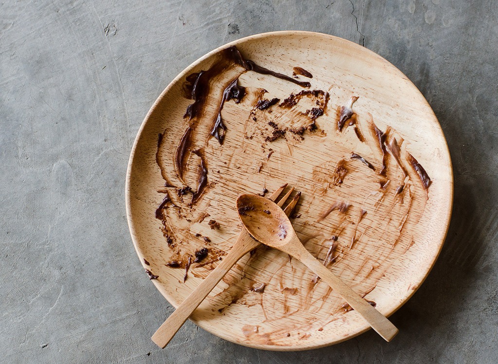 empty plate chocolate