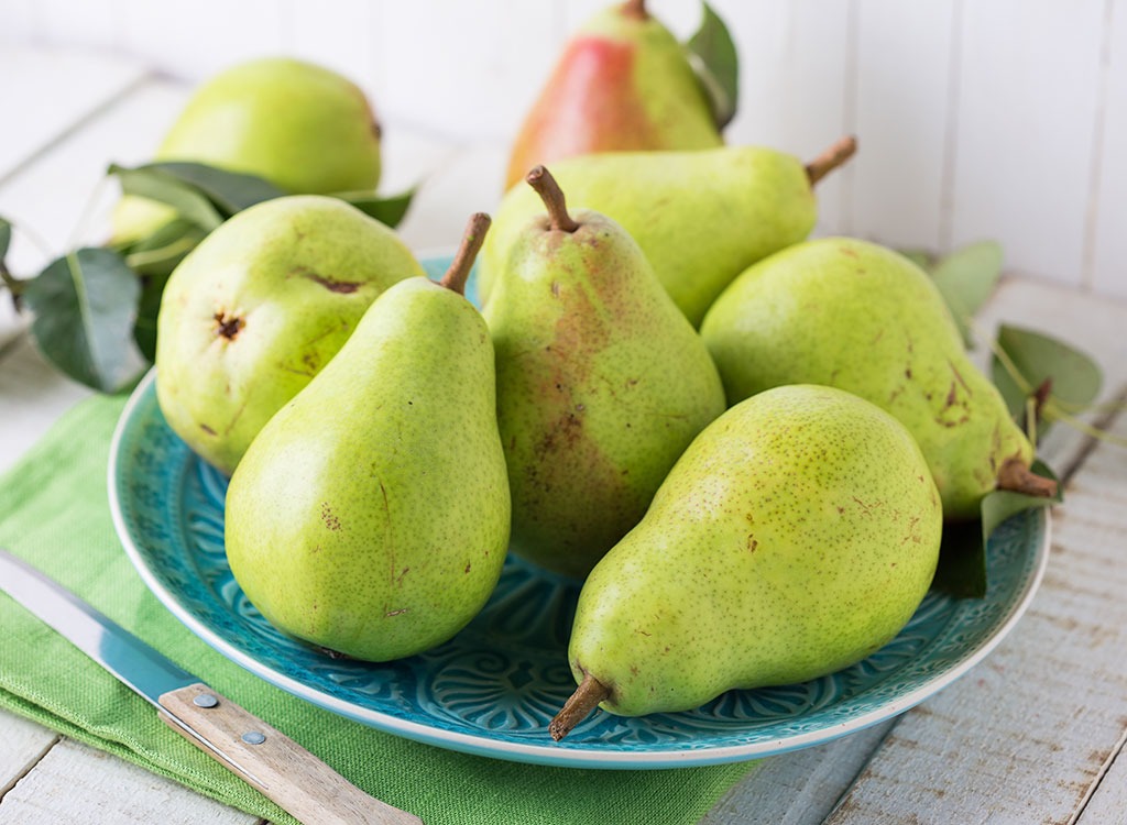 Pears on a plate