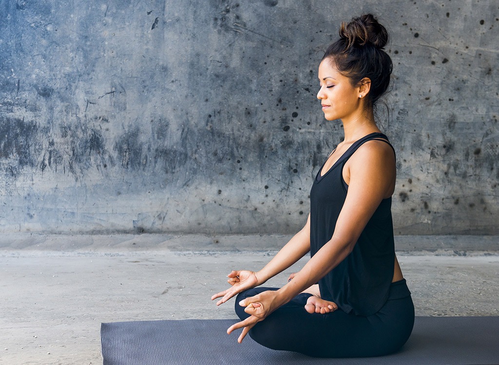 woman meditating