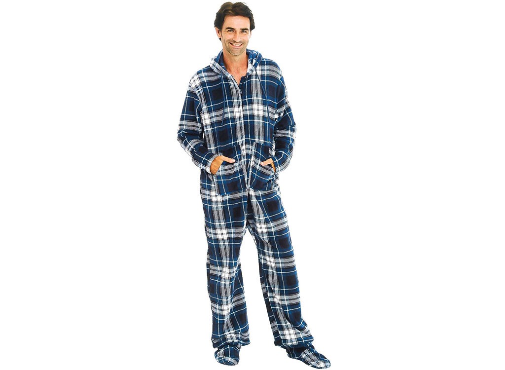 del rossa hooded footed jumpsuit pajamas