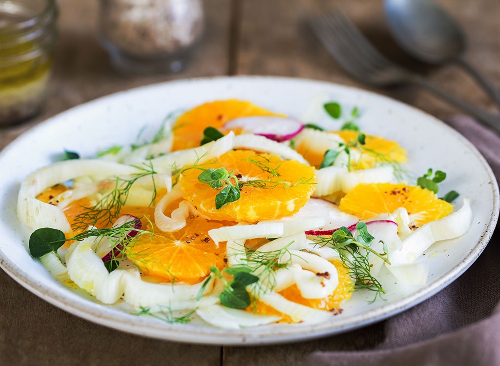 Orange fennel radish salad