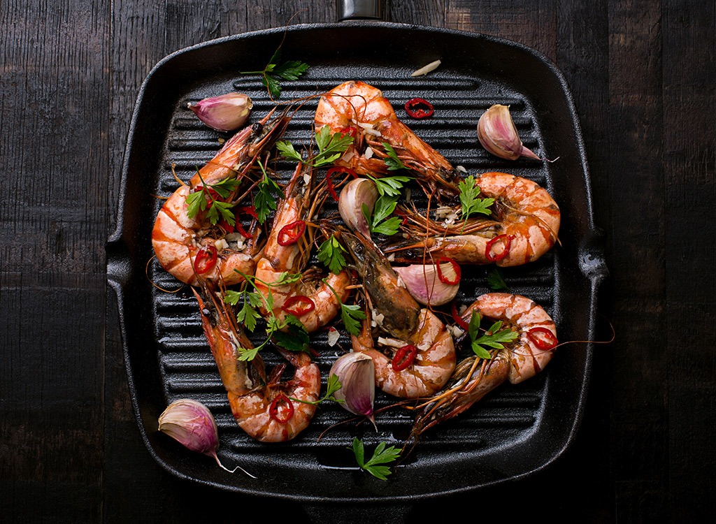 Shrimp grill pan