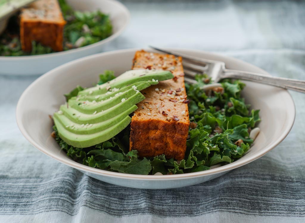 Avocado kale tofu