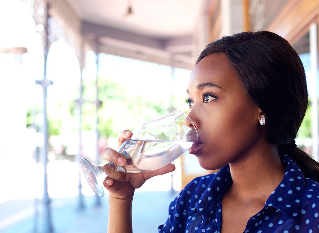 Woman drinking water