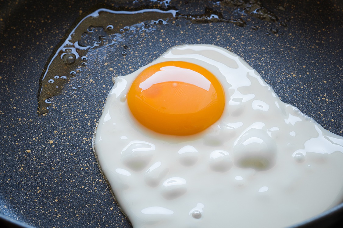 Egg in frying pan