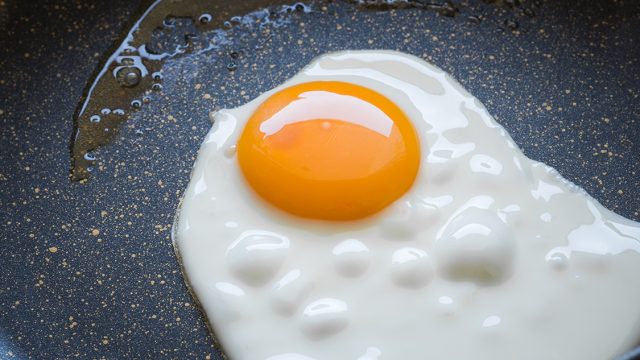 Egg in frying pan