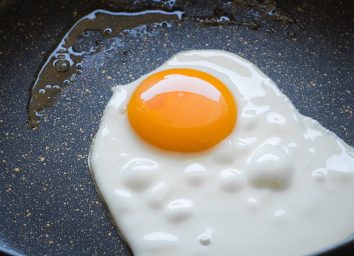 Egg in frying pan