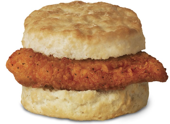 chick-fil-a spicy chicken  biscuit sandwich