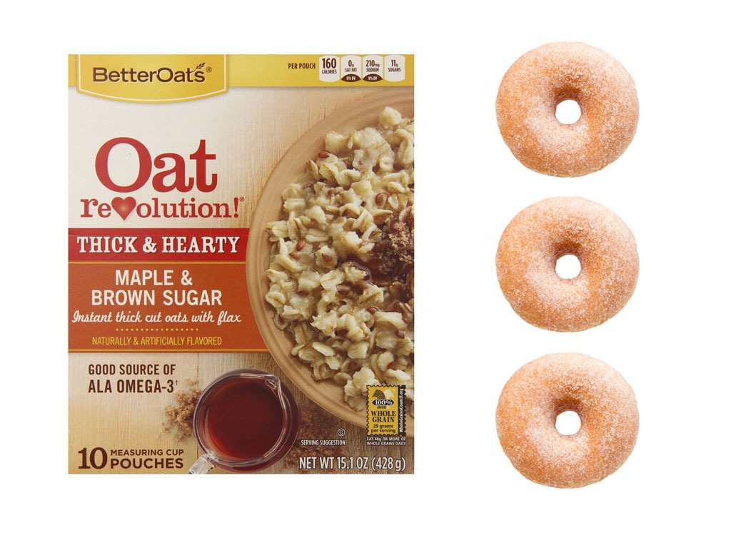 Foods worse than donut oatmeal