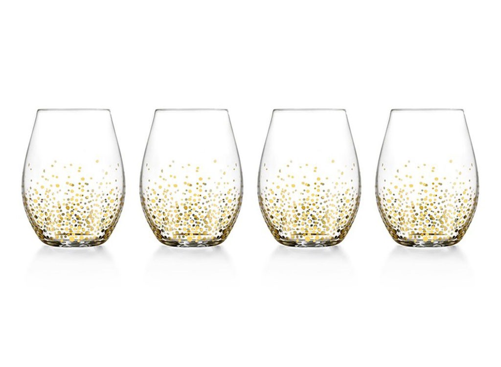 american atelier stemless wine glasses, set of 4
