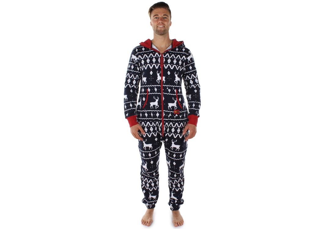 tipsy elves fair isle blue adult jumpsuit