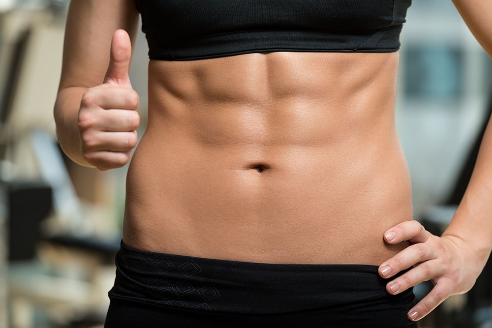 Woman with abs