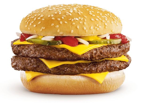 Fast food burgers ranked McDonalds Double Quarter Pounder with Cheese