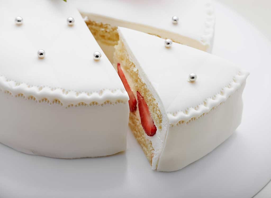 Wedding cake slice