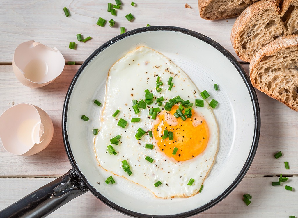 fried egg chives