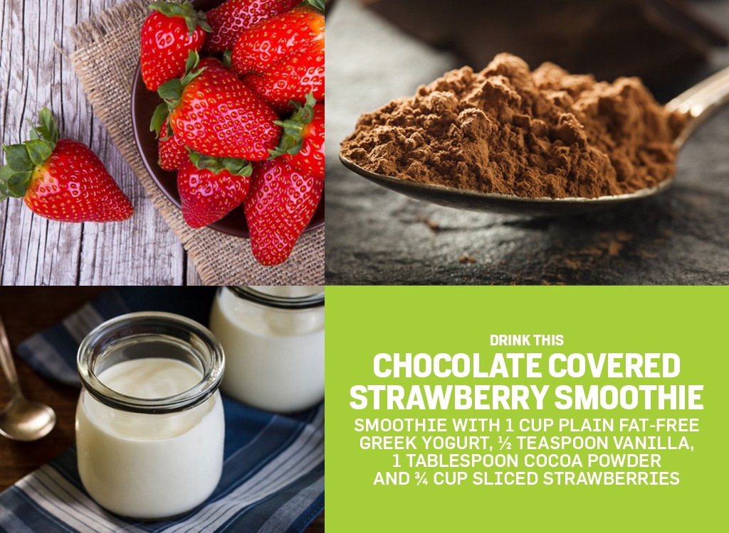 biggest loser snacks chocolate covered strawberry smoothie