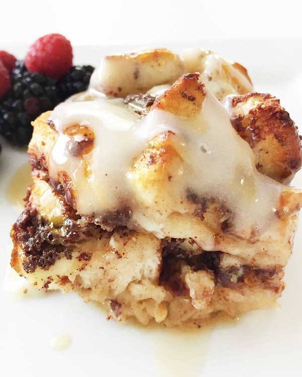 skinny cinnamon roll french toast bake