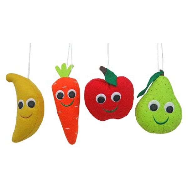 Assorted produce ornaments