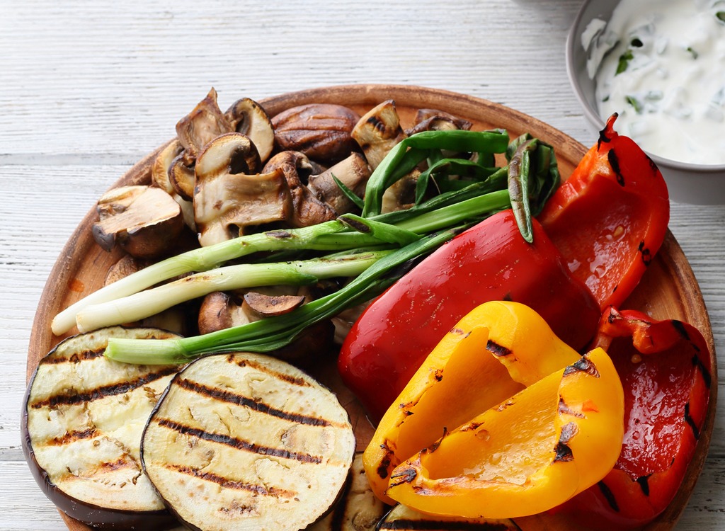 grilled veggies with tzatziki