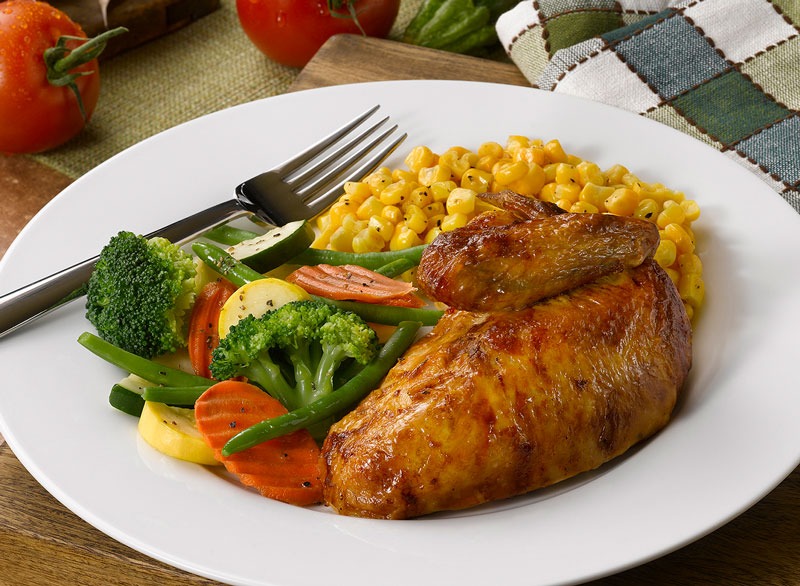 boston market chicken and veggies