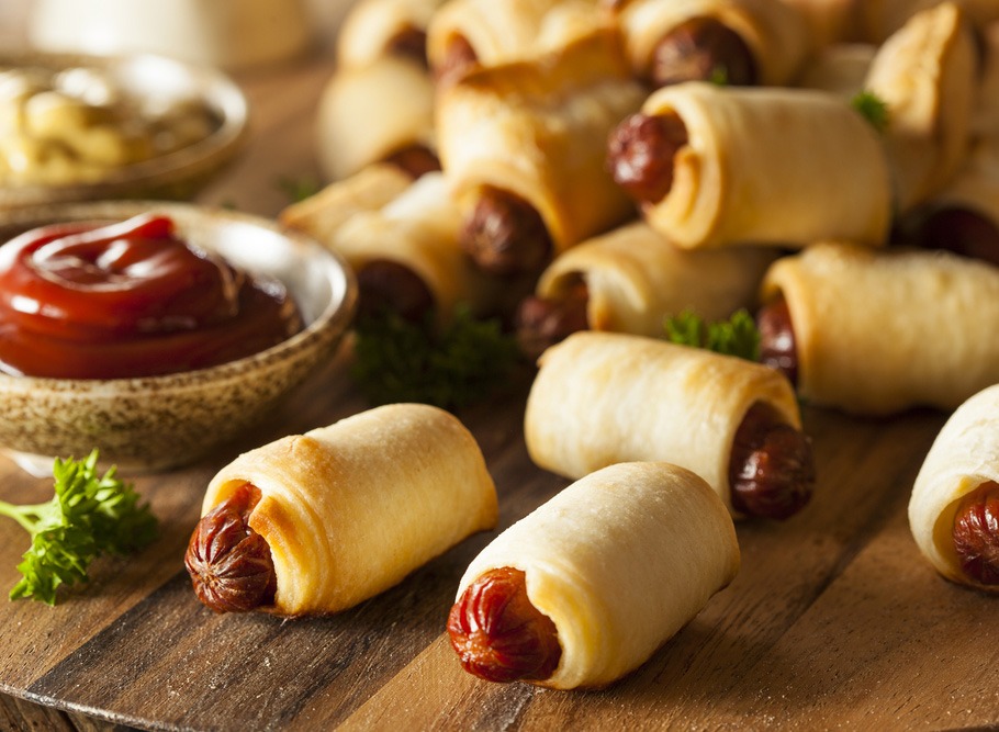 Pigs in a blanket appetizer