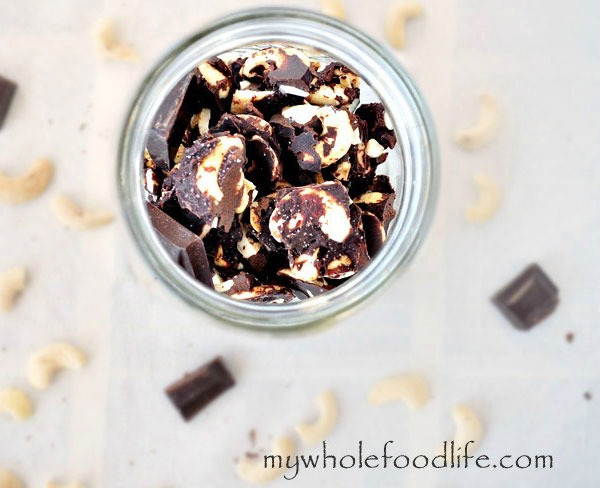 Salted Cashew Chocolate Clusters